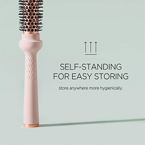 F3 Systems 1-Inch Ceramic Round Hair Brush for Professional Blowouts