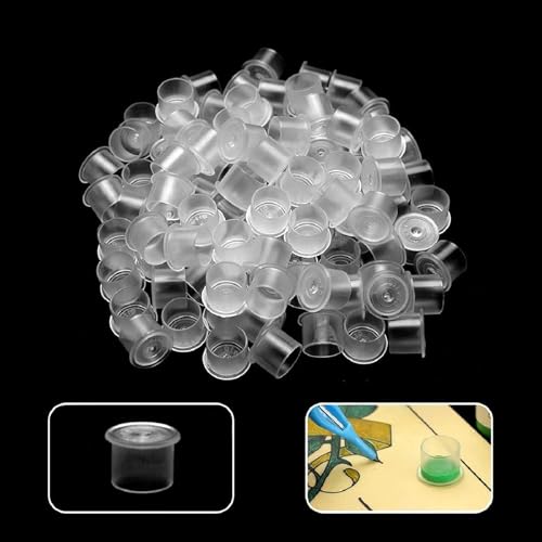 SOTICA 1000pcs Small 11mm Tattoo Ink Caps with Base - Disposable Ink Cups