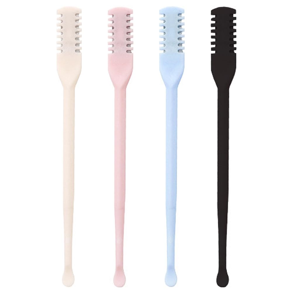 Manual Nasal Hair Cutter, 360° Rotating Nose Hair Trimmer with Double-Sided Blades, Safe & Painless Stainless Steel Nostril Hair Remover, Compact & Portable Travel Grooming Tool, 4PCS (Multicolor)