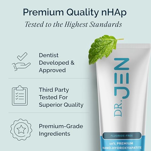 Dr. Jen Cool Mint Fluoride-Free Toothpaste with 10% Nano Hydroxyapatite - 3.4 oz