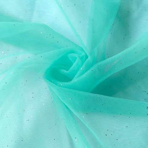 Glitter Tulle Table Runner 10FT - Tiffany Blue - 2pcs for Weddings & Events