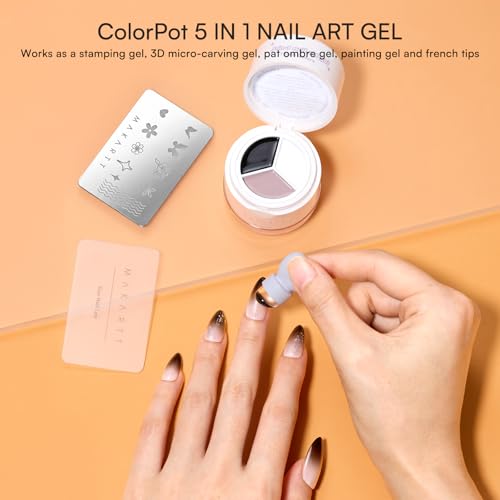 Makartt ColorPot 5-in-1 Nail Art Gel Kit Boba Cream for DIY Manicures