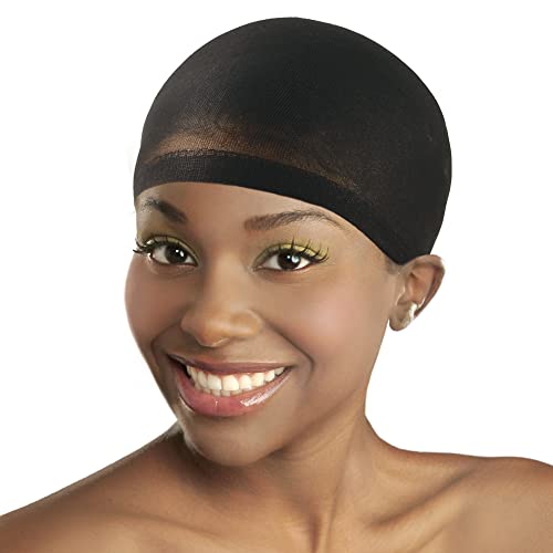 DONNA 2PCS Black Wig Caps for Women – Breathable Nylon Liner