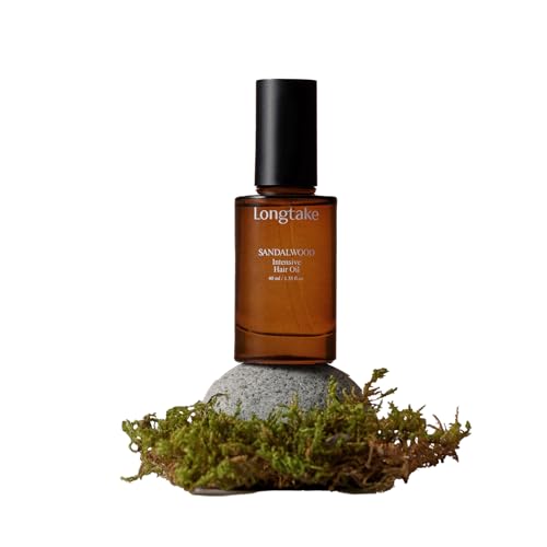 LONGTAKE Hair Fragrance Oil Sandalwood - Softening Hair Oil for Heat Protection¤ÓAnti-frizz¤ÓSplit end repair¤Ó For all types ¤Ó Vegan Hair Essence | 1.4 Fl. Oz. (40 ml)