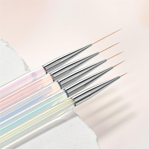 Professional Nail Art Liner Brush Set - 5 Sizes for Detailed Designs