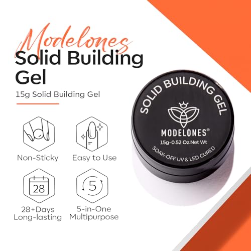 Modelones A1 Milky White Solid Nail Builder Gel 15g – 3D Sculpting Gel