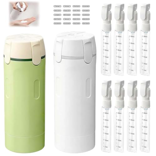 ZANSHI 4-in-1 Travel Dispenser Bottle Set for Toiletries
