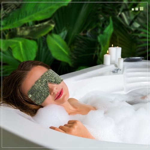 Hercicy Dark Green Jade Eye Mask - 2 Pcs Facial Cooling Masks