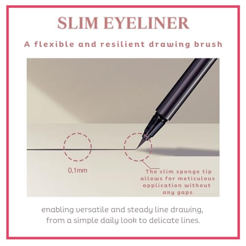 Produco Waterproof Liquid Eyeliner Set - Ultra-Fine Tip, Smudge-Proof, 2 Pack Black