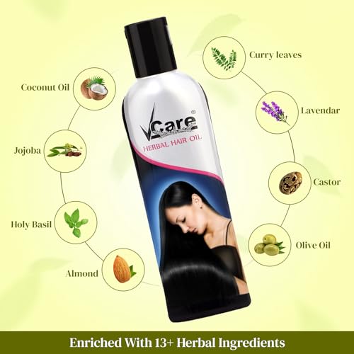 VCare Herbal Hair Oil with Wonder Cap - Nourishing Hair Treatment 100ml