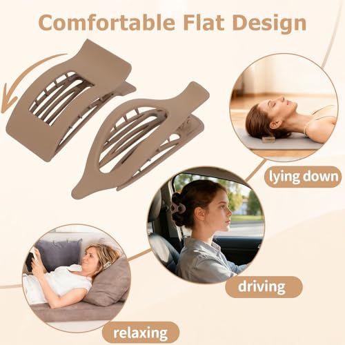 8-Pack Matte French Flat Hair Clips for All Hair Types