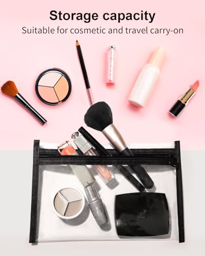 Clear Makeup Bags - 3 Pack Cosmetic Organizers for Travel