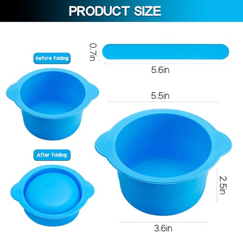 Silicone Wax Warmer Liners Set with Spatulas - Reusable Non-Stick for Hair Removal