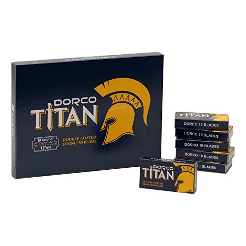 DORCO Titan Double Edge Razor Blades - 100 Pack for Smooth Shaves