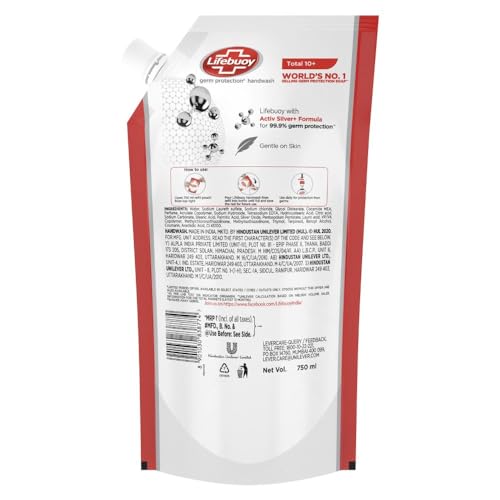 Lifebuoy Total 10 Activ Naturol Germ Protection Handwash Refill, 750ml