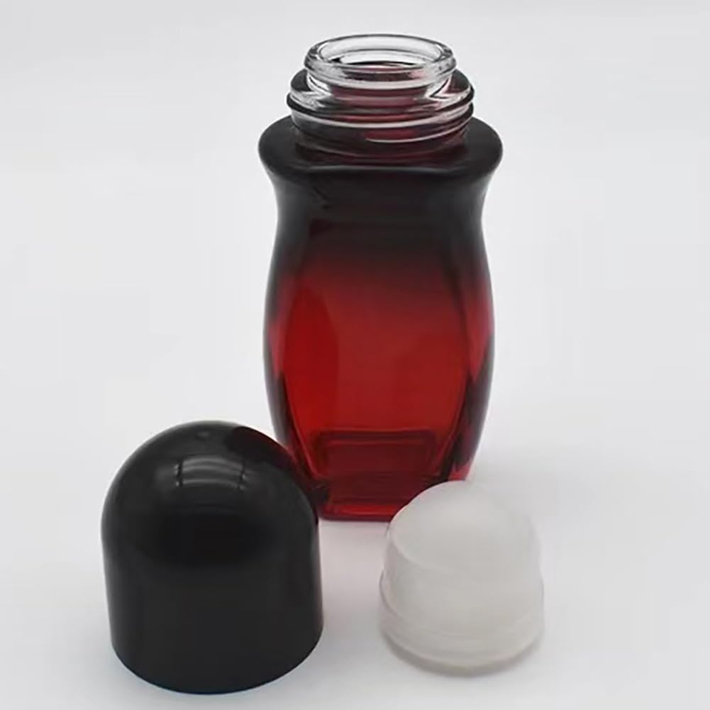 50ml Glass Roller Bottles - 2pcs Refillable Empty Bottles for Perfume & Essential Oils | Durable Design