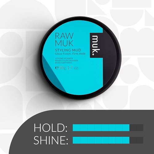 MUK Raw Hair Styling Mud - Firm Hold, High Gloss, 1.8 oz Mango
