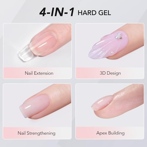 GAOY 60g Nail Extension Hard Gel - Self-Leveling & Long Lasting