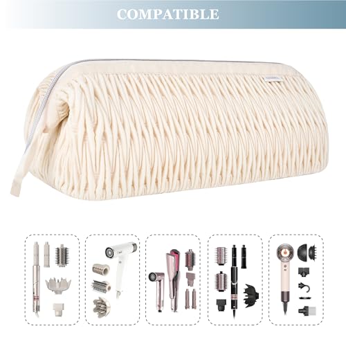 Leudes Beige Airwrap Travel Case for Shark FlexStyle & Dyson