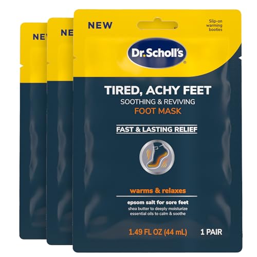 Dr. Scholl's Soothing Self-Heating Foot Mask Booties - 3 Pairs