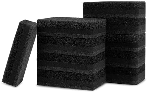 S&T INC. 10 Pack Black Dish Sponges - Durable 3 Layer Design