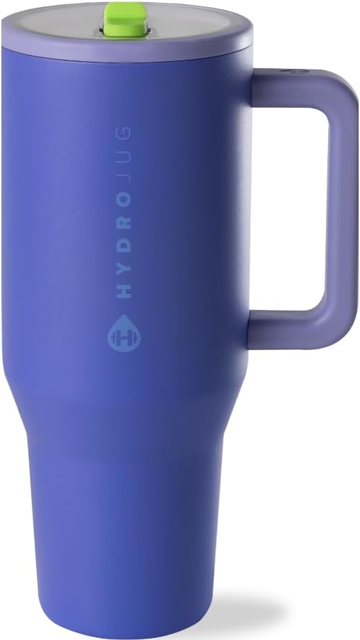 HydroJug 32 oz Insulated Water Bottle - Leak Resistant with Handle & Flip Straw | Pink Sand
