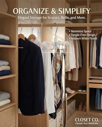Hoodie Hangers with 360° Swivel Hooks - 2 Pack Wooden Storage