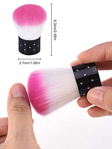 TOROKOM 19-Piece Pink Nail Art Brush and Dotting Tool Set for UV Gel
