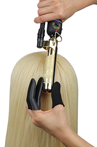 Jatai Heat Shield Finger Protectors for Curling & Styling - Small/Medium, Pack of 3, Black