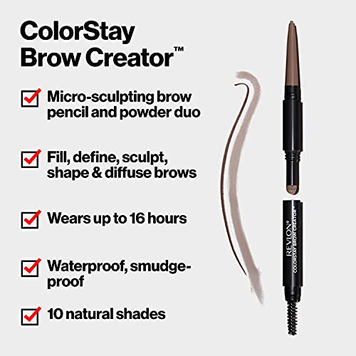Revlon ColorStay Brow Creator Micro Eyebrow Pencil & Powder - Dark Brown