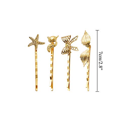 Gold Metal Alligator Hair Clips & Bobby Pins Set for Women & Girls - 30 Pack