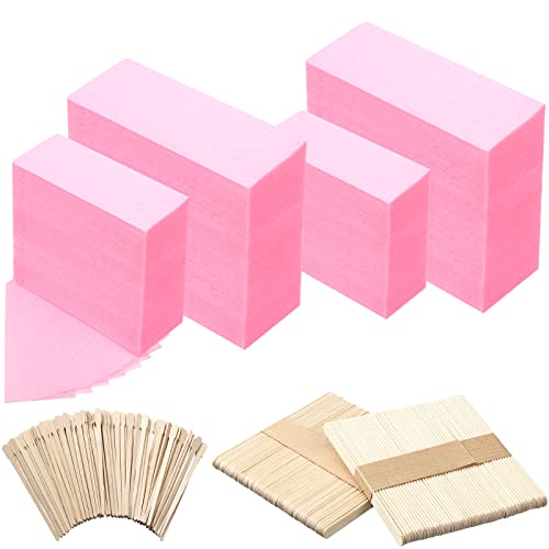 Pink Wax Strips & Applicator Kit - 400 Pieces for Hair Removal at Home