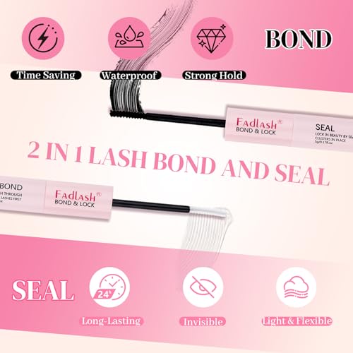 FADLASH Eyelash Clusters Kit - 560PCS Natural 40D D Curl 8-16mm