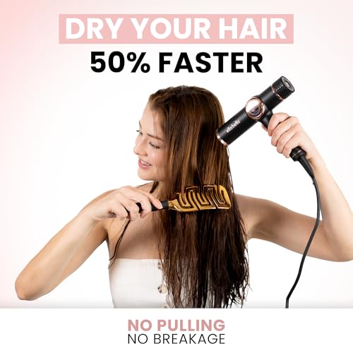 ELLA BELLA Detangling Hair Brush Set with Clips & Sectioning Pin