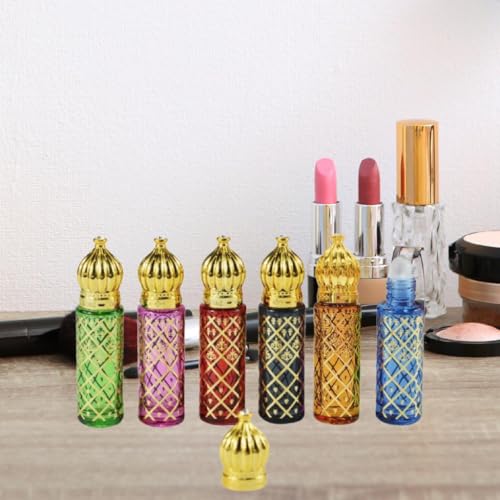 6Pcs 8ml Refillable Glass Roller Bottles for Essential Oils & Perfume