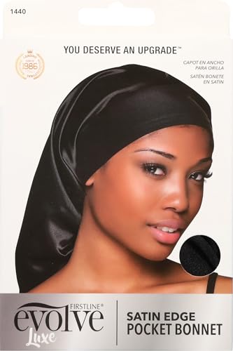Evolve Satin Edge Pocket Bonnet - Black, One Size