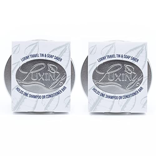 Luxiny Shampoo Bar Holder Tins - Travel Soap Case with Lifts