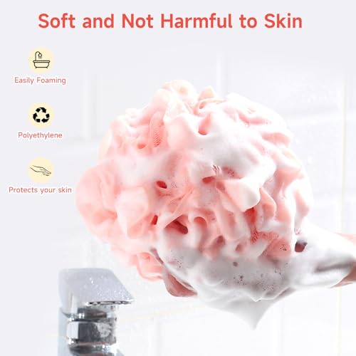 MISSJOJIAY Soft Mesh Luffa Sponge for Gentle Exfoliation - 4 Colors