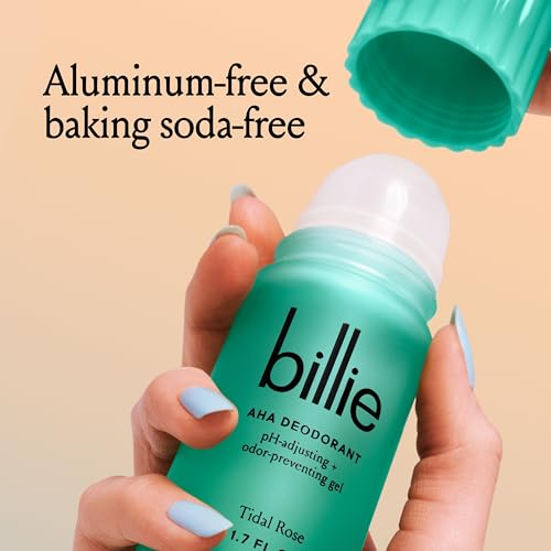 Billie AHA Deodorant for Women - Aluminum Free, Tidal Rose, 1.7 Oz