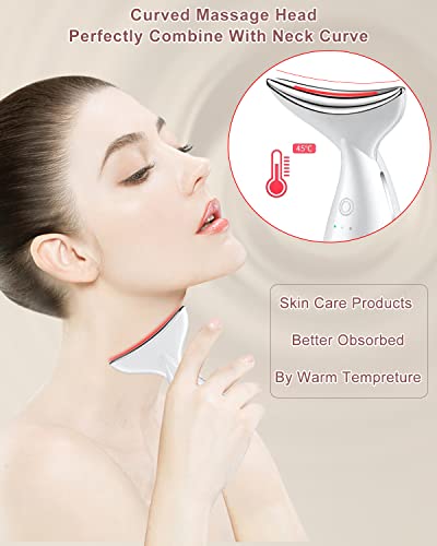 VOFEL White Face and Neck Massager with 45℃ Heat & 3 Modes | Anti-Aging Skin Care Device