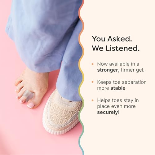ZenToes Firm Frosted Clear Gel Toe Spacers for Bunions - 4 Count