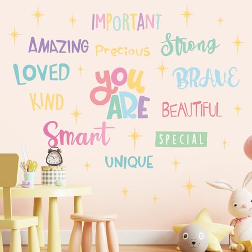 SHUCHING Inspirational Quote Wall Decal for Girls' Room Decor
