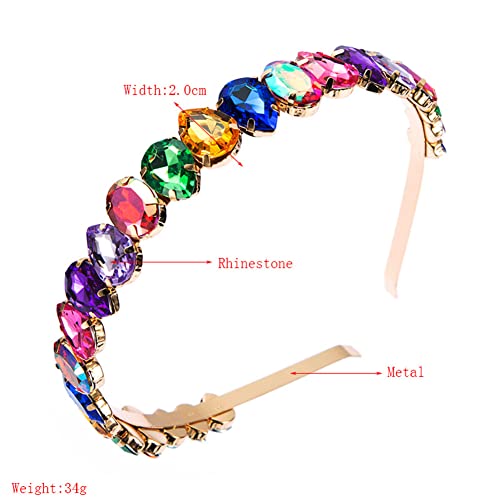 Sparkly Rhinestone Butterfly Headband for Women Colorful Hair Accessory
