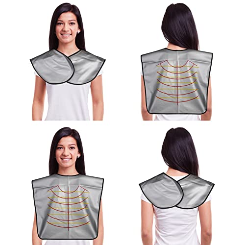 White Waterproof Hair Cutting Cape with Magnetic Neck Closure for Salon & Home Use