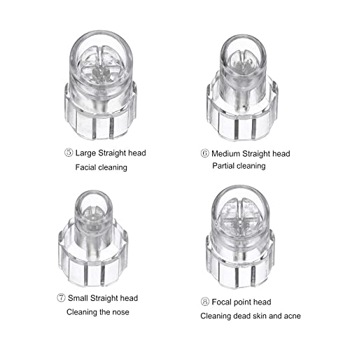 Elitzia 8Pcs Hydrodermabrasion Tips Set for Aqua Peel Machine, Transparent