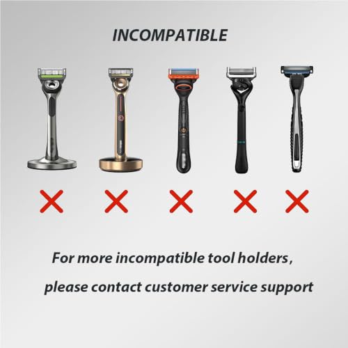 Koulowgee Black Gray Razor Travel Case Compatible with Gillette Fusion, ProGlide & Mach3