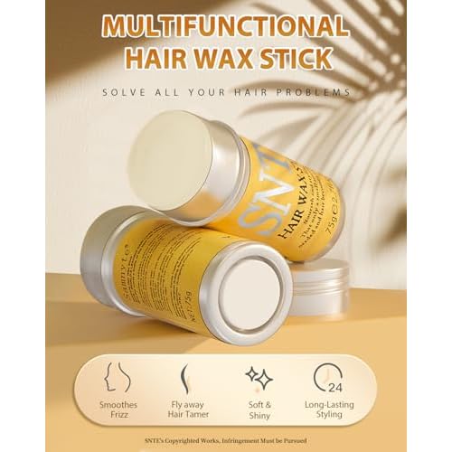Samnyte Hair Wax Stick, Gel Tamer for Flyaways, Nourishing Slick Stick Pomade for Women & Kids, Slick Back & Styling Cream, Hair Styling Accessories for Teen Girls Gifts, 2.7 Fl Oz | Nourishing