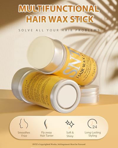 Samnyte Hair Wax Stick - 2PCS Non-Greasy Styling Cream for Flyaways