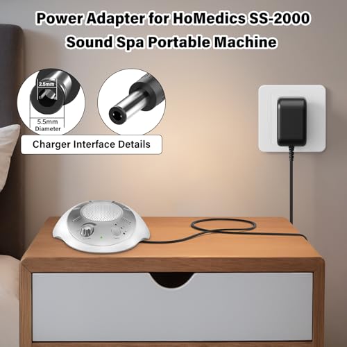 6V Charger Replacement for HoMedics Sound Machine SS-2000
