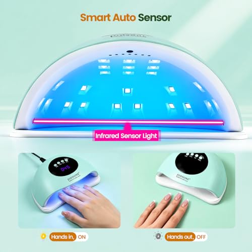 JODSONE M50006 UV LED Nail Dryer with 4 Timers Auto Sensor - Fast Curing Green